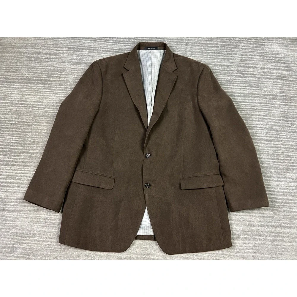 Lauren Ralph Lauren Blazer Womens 44R Brown Polyester 2 Button Front
